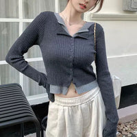 Caitlin Elegant Cardigan with Button Front
