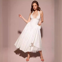 Caitlin Elegant Dress with V-Neck