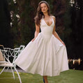 Caitlin Elegant Dress with V-Neck