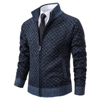 Caitlin Elegant Knit Cardigan with Stand Collar