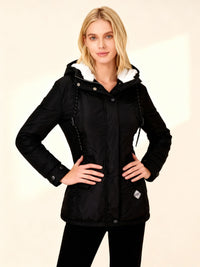 Caitlin Jacket with Hood in Black