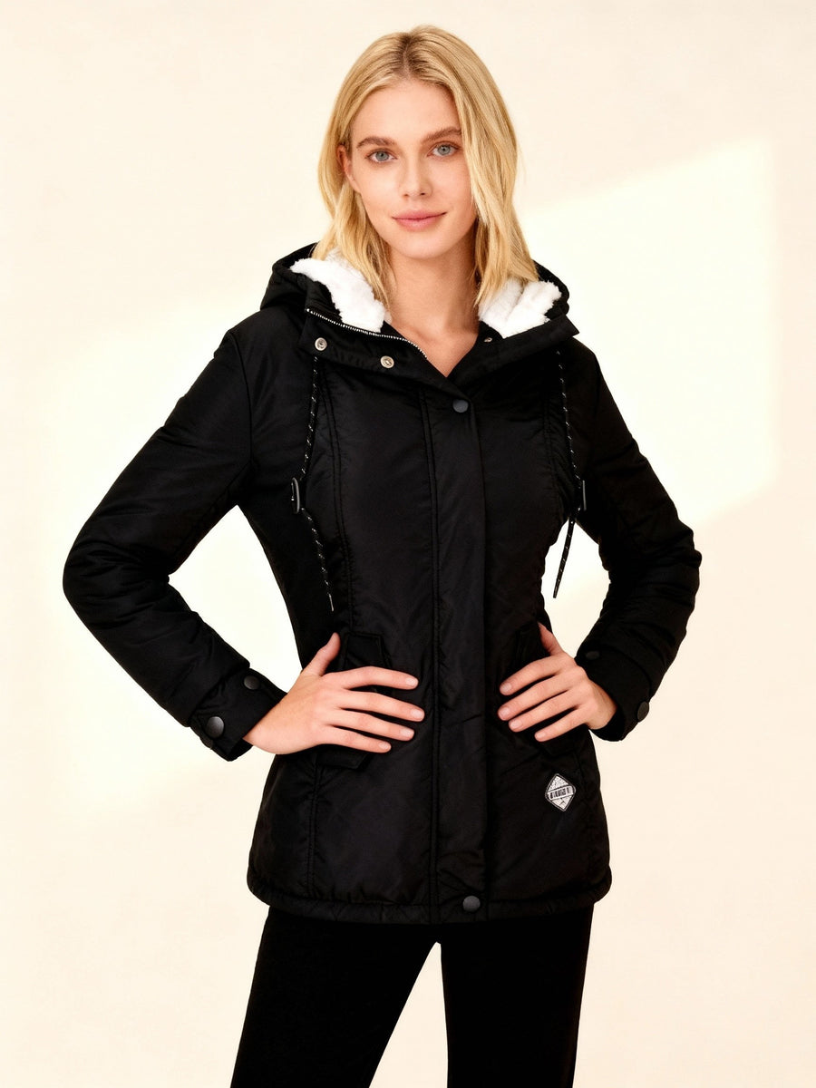 Caitlin Jacket with Hood in Black