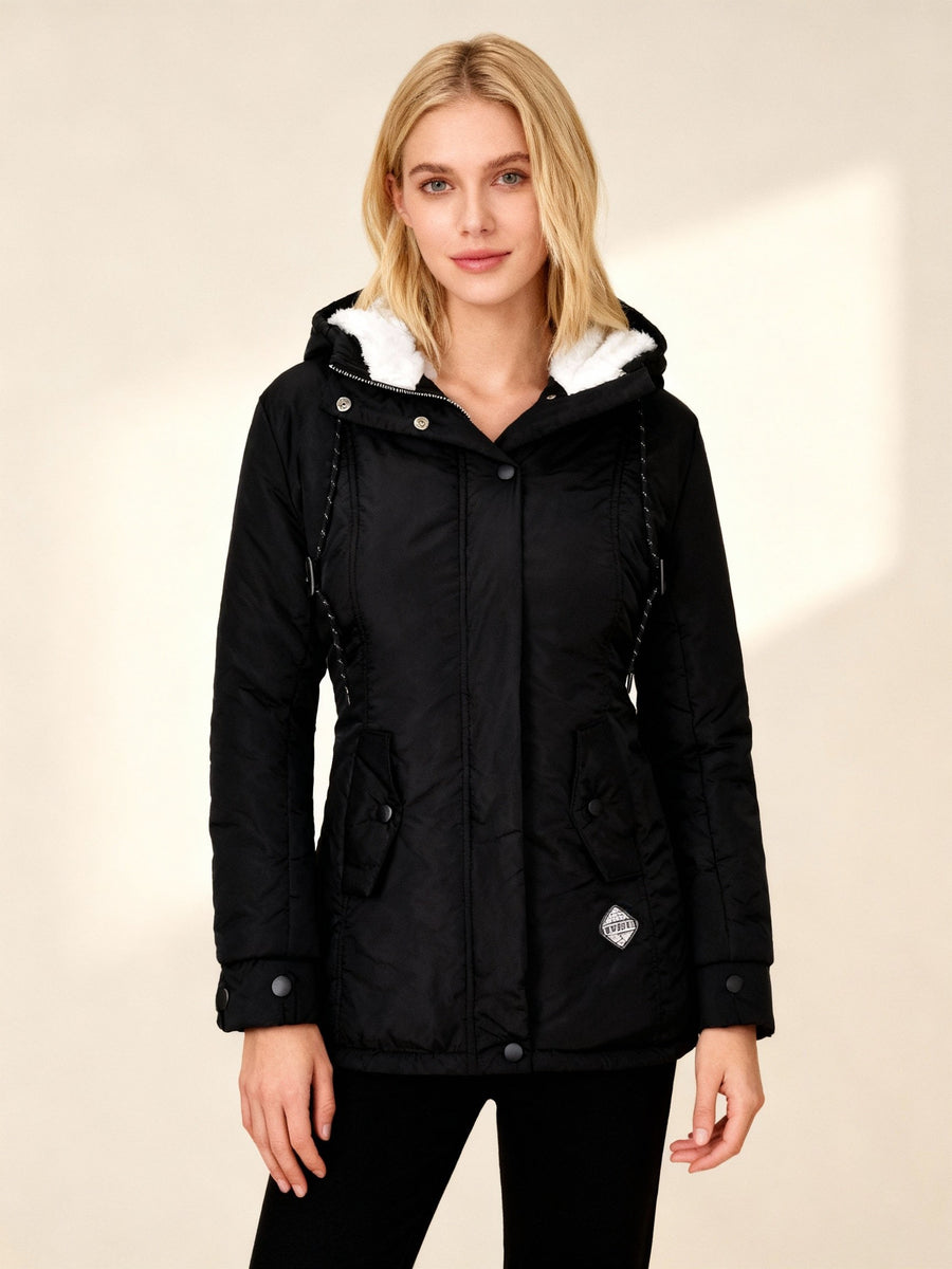 Caitlin Jacket with Hood in Black