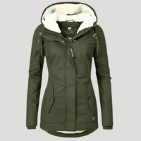 Caitlin Jacket with Hood in Green