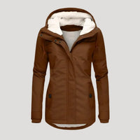 Caitlin Jacket with Hood in Khaki