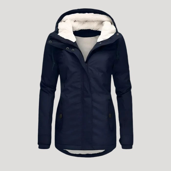 Caitlin Jacket with Hood in Navy