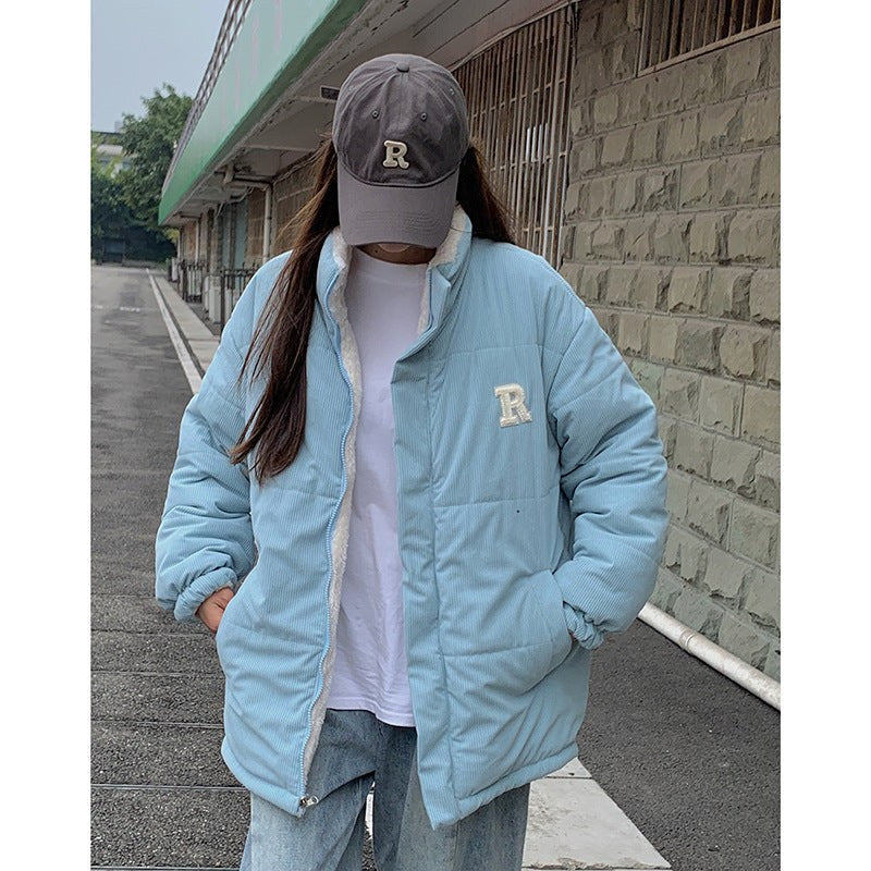 Caitlin Quilted Jacket with Pockets in Blue