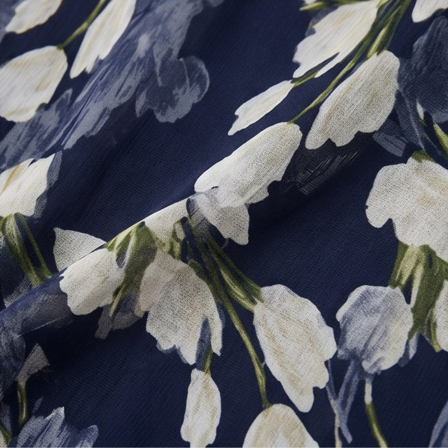 Calanthe Women's Floral Midi Dress Navy