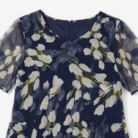 Calanthe Women's Floral Midi Dress Navy