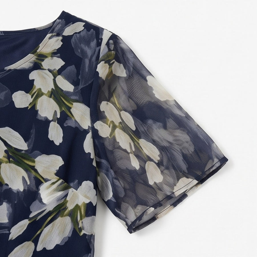 Calanthe Women's Floral Midi Dress Navy