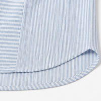 Calbourne Women's Striped Henley Button Front Top