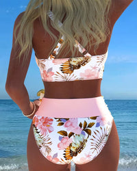 Caldwyn Women's Bikini Set High Waist Swimwear in Fuchsia