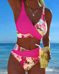 Caldwyn Women's Bikini Set High Waist Swimwear in Fuchsia