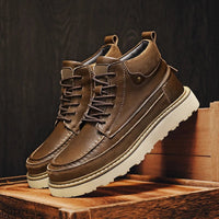 Caleb Genuine Leather Boot in Espresso Brown
