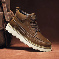 Caleb Genuine Leather Boot in Espresso Brown