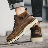 Caleb Genuine Leather Boot in Espresso Brown