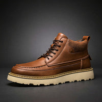 Caleb Genuine Leather Boot in Espresso Brown