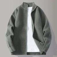 Caleb Waffle Knit Sweater in Army Green
