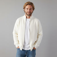 Caleb Waffle Knit Sweater in Beige