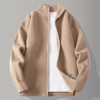 Caleb Waffle Knit Sweater in Khaki