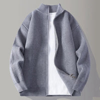 Caleb Waffle Knit Sweater in Slate Gray