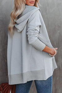 Calindra Women's Oversized Long Sleeve Hoodie Pullover in Grey