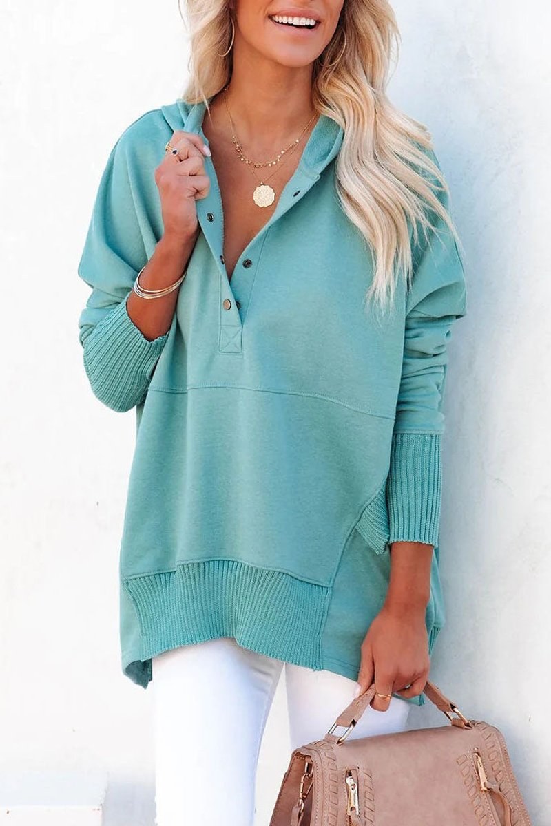 Calindra Women's Oversized Long Sleeve Hoodie Pullover in Light Blue