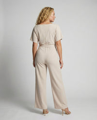 Calista Elegant Jumpsuit in Beige