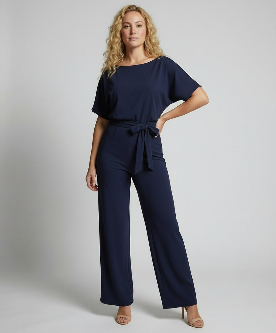 Calista Elegant Jumpsuit in Navy