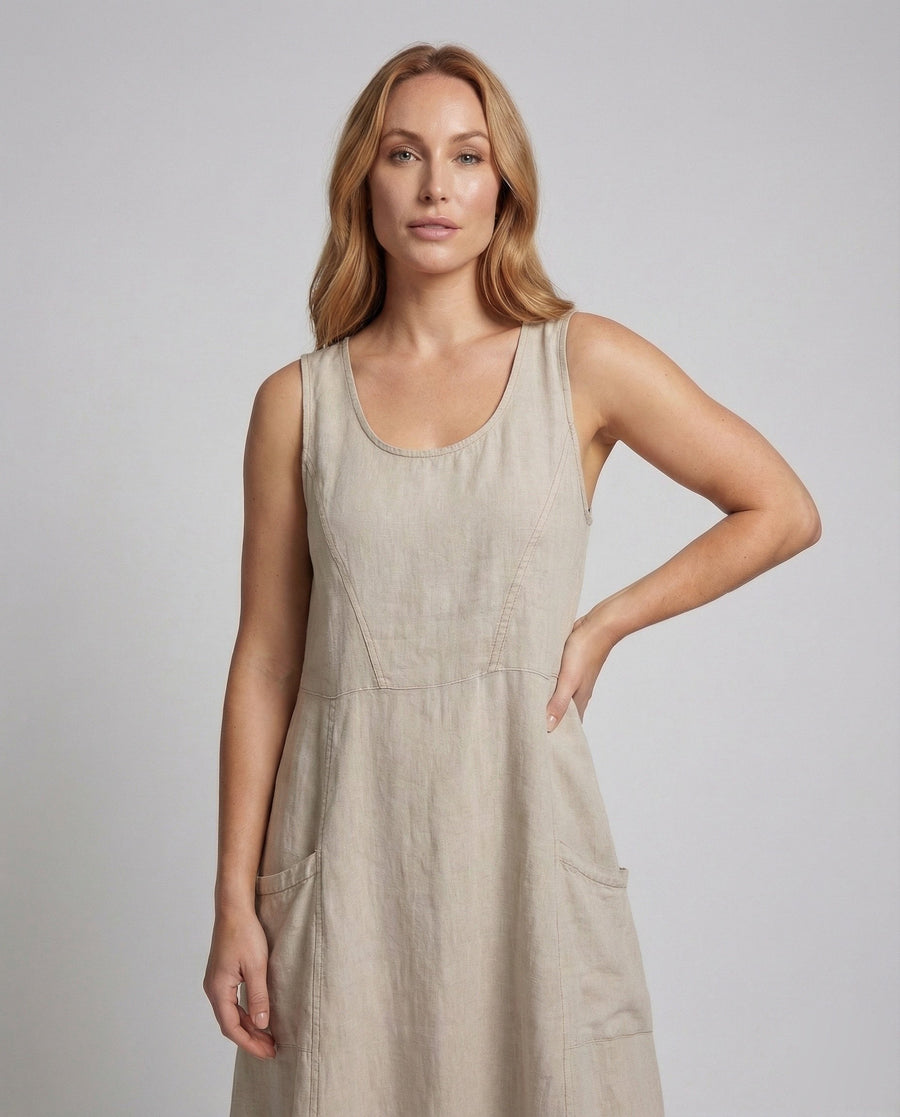 Calista Linen Maxi Dress