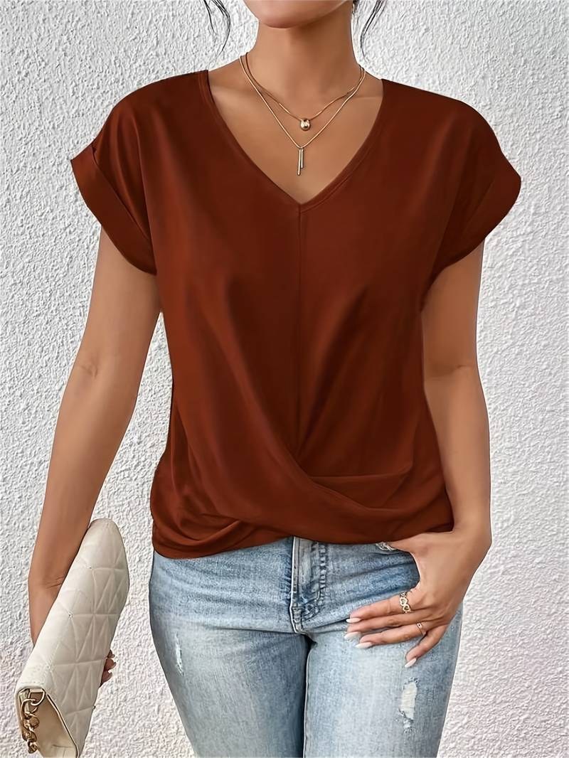 Calista T-Shirt in Ziegelrot