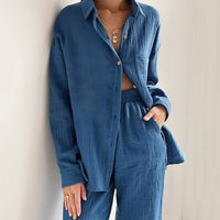 Calla Casual Two Piece Set in Blue