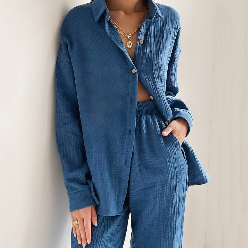 Calla Casual Two Piece Set in Blue