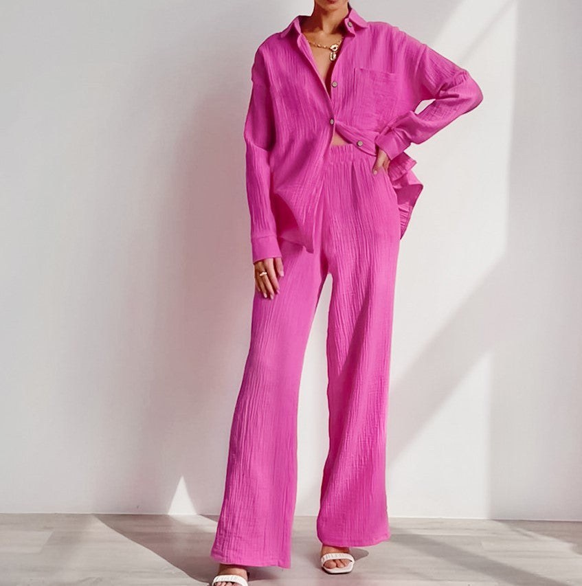 Calla Casual Two Piece Set in Magenta