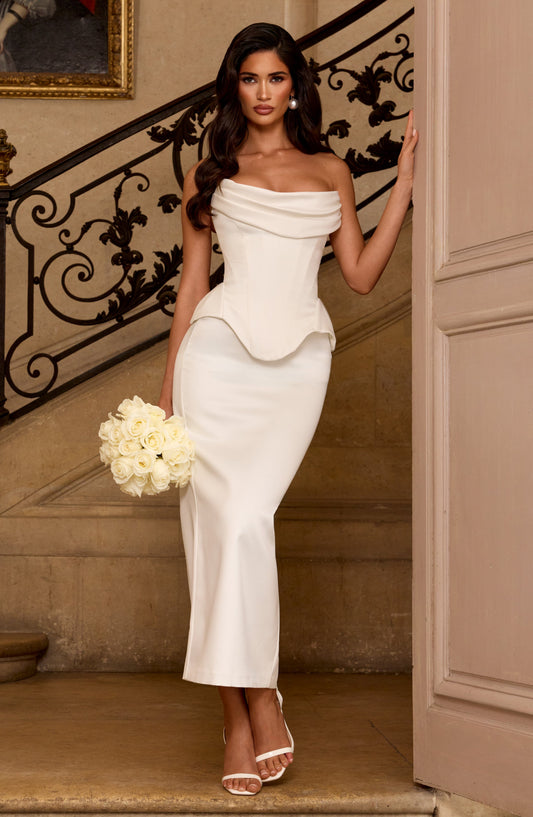 Polly Midi Skirt - Ivory