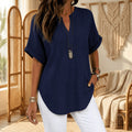 Callista Women's V-Neck Relaxed Blouse