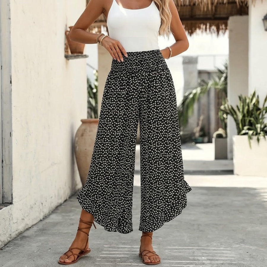 Calloway Women's Wide Leg Floral Print Pants