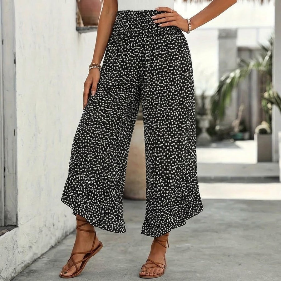 Calloway Women's Wide Leg Floral Print Pants