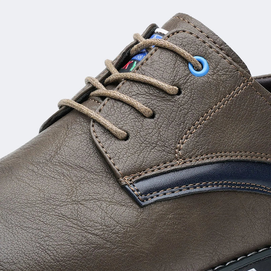 Callum Plain Toe Derby in Mocha Brown