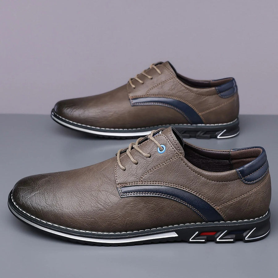 Callum Plain Toe Derby in Mocha Brown