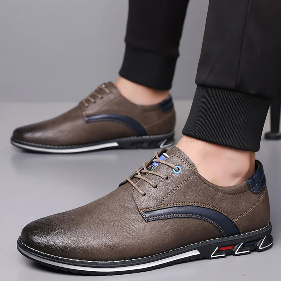 Callum Plain Toe Derby in Mocha Brown