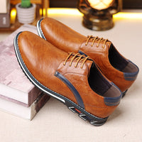 Callum Plain Toe Derby in Sienna Brown