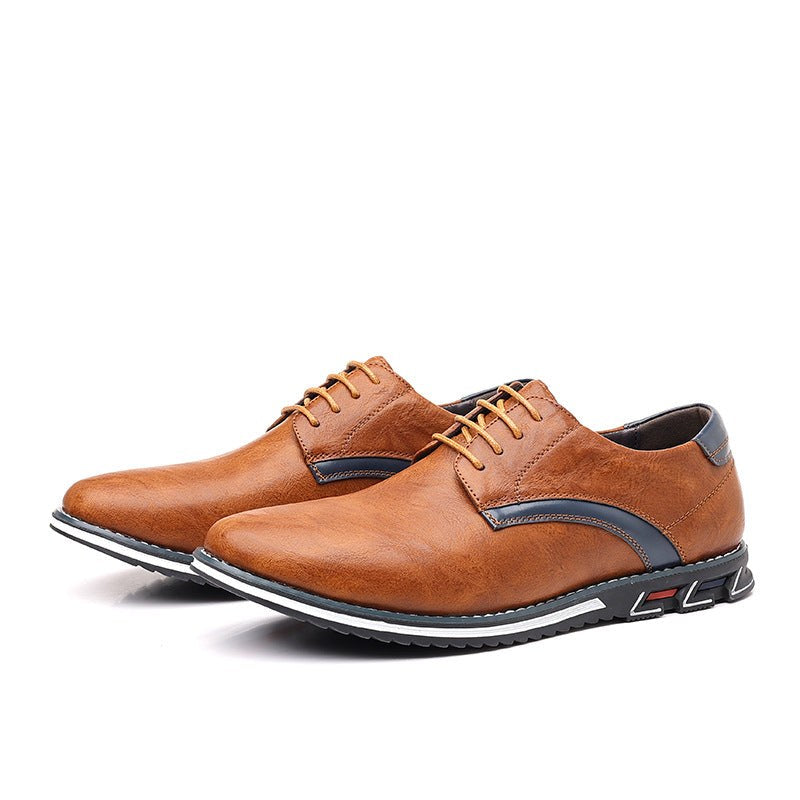 Callum Plain Toe Derby in Sienna Brown
