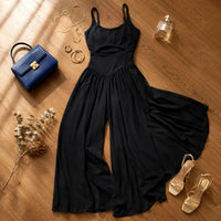 Calveth Women's Cutout Wide Leg Jumpsuit
