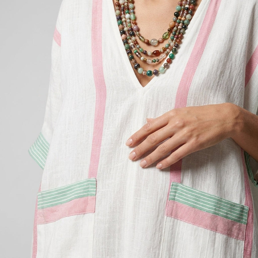 Calveth Women's Linen Maxi Dress in Yellow