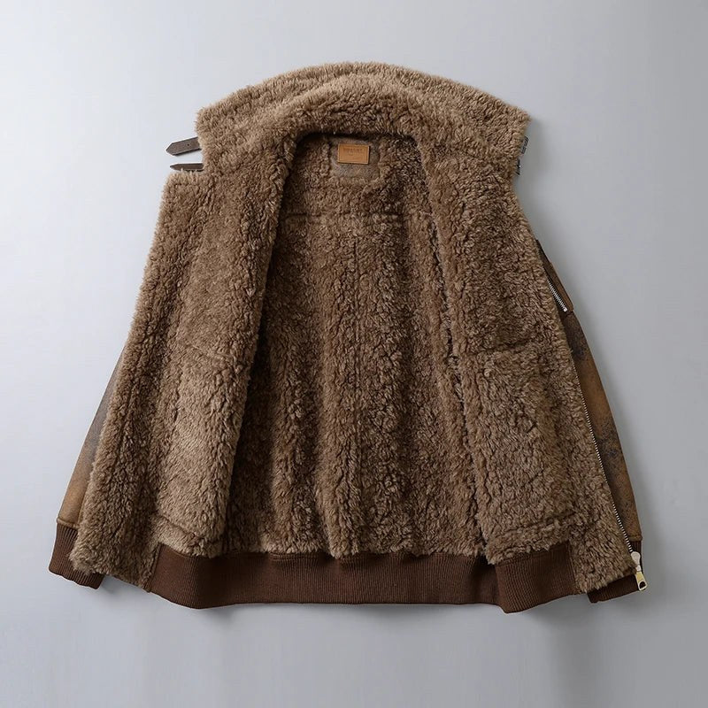 Calvin Aviator Jacket in Sienna Brown