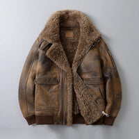 Calvin Aviator Jacket in Sienna Brown