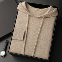 Calvin Cashmere Hoodie in Biege