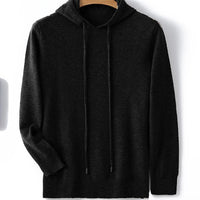 Calvin Cashmere Hoodie in Charcoal