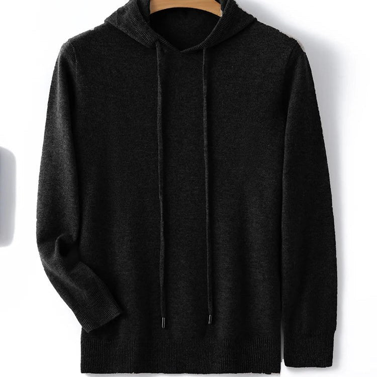 Calvin Cashmere Hoodie in Charcoal